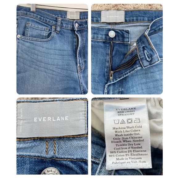 Everlane Men's Classic Straight Denim Jean Pants Size 33x32 in Classic Blue Wash - Picture 7 of 14